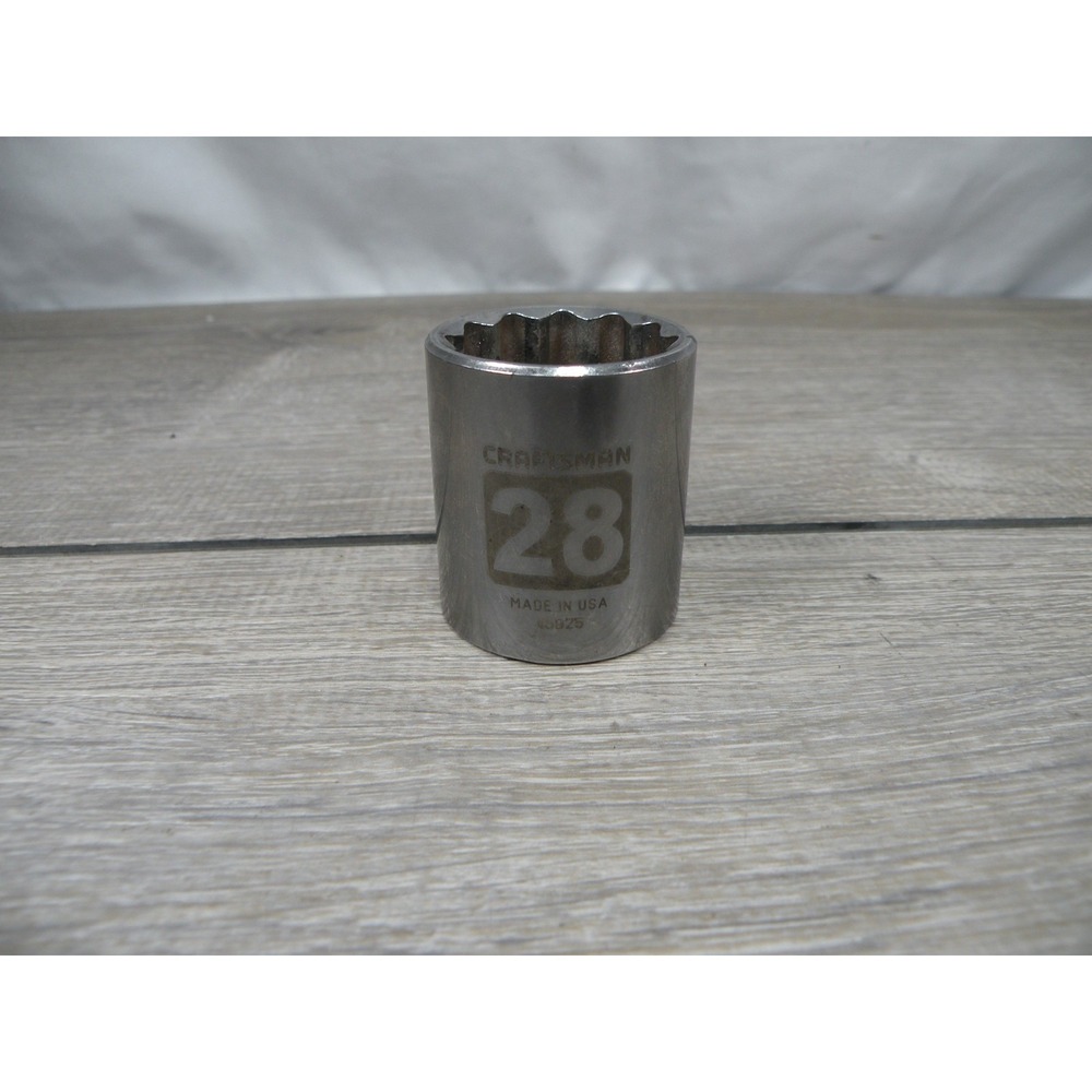 CRAFTSMAN 28mm 12-Point Socket Made in USA 40925 Hand Tool 1/2" drive